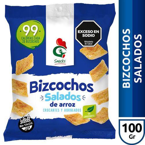 Bizcocho Arroz Salados Gallo 100Gr