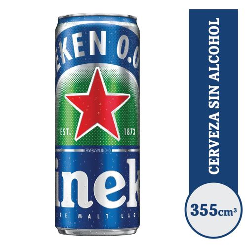 Cerveza sin alcohol Heineken x 355 Ml.