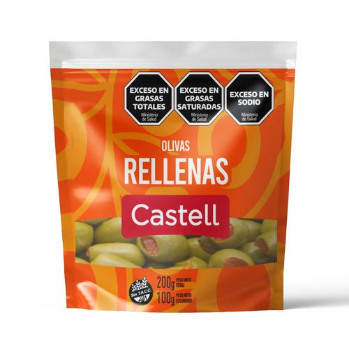 Aceitunas Verde Rellenas Doy Pack Castell 100 Gr