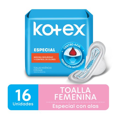 Toalla Higiénica Kotex Especial x 16 Ud.