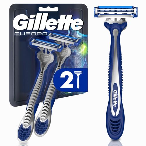 Máquina de Afeitar Cuerpo para Afeitar la Zona Íntima y el Cuerpo Gillette 2 Ud.