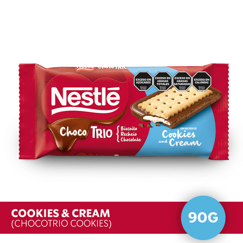 Choco Trio Cookies & Cream Nestlé x 90 Gr.