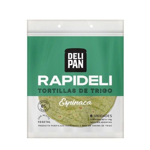 Tortilla de Trigo Espinaca Rapideli 170 Gr.