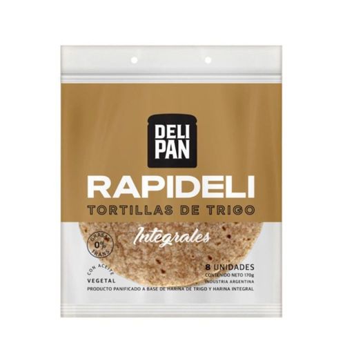 Tortilla de Trigo Integral Rapideli 180 Gr.