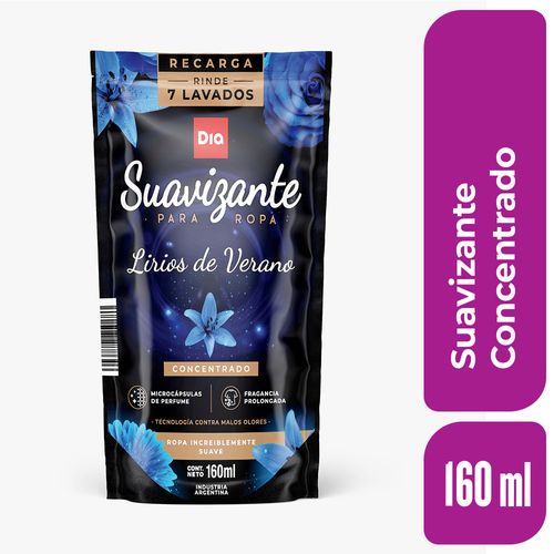 Suavizante Concentrado Con Lirios Dia 160 Ml.