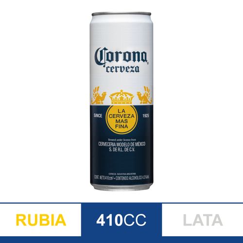 Cerveza Rubia Corona 410 Ml