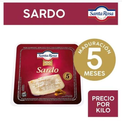 Queso Sardo Trozado Santa Rosa 1 Kg.