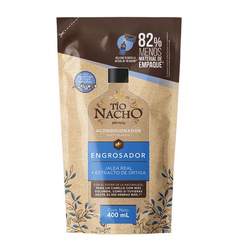 Acondicionador Engrosador Recargable Doypack Tio Nacho x 400 Ml.