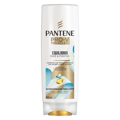 Acondicionador Pro-V Miracles Equilibrio Raíz & Puntas Pantene 400 Ml.