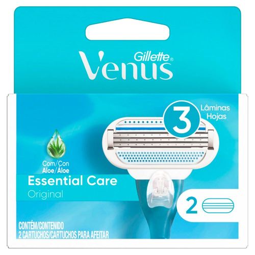 Cartucho Para Afeitar Original Essential Care Venus 2 Ud.