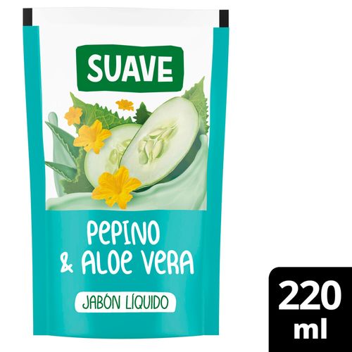 Jabón Líquido Para Manos Suave Pepino Y Aloe 220 Ml.