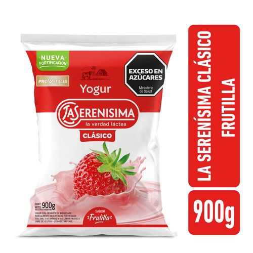 Yogur Bebible Frutilla La Serenísima Clásico 900 Gr.