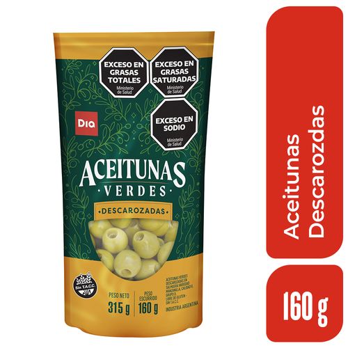 Aceitunas Verdes Sin Carozo Dia 160 Gr.