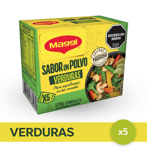 Maggi Sabor En Polvo Verduras X 5 Ud.