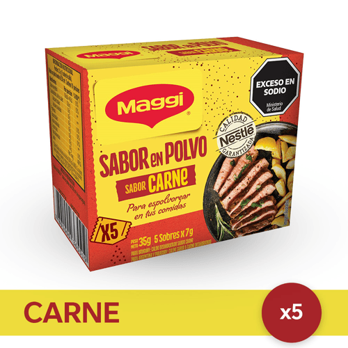 Maggi Sabor En Polvo Carne X 5 UD.