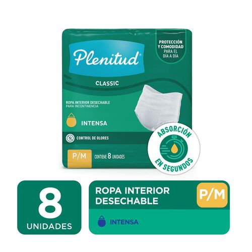 Ropa Interior Desechable Plenitud Classic P/M x 8 Ud.