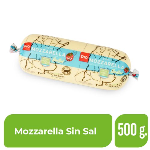 Queso Mozzarella Sin Sal Dia 500 Gr.