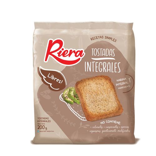 Tostadas Integrales Libre Riera 200 Gr.