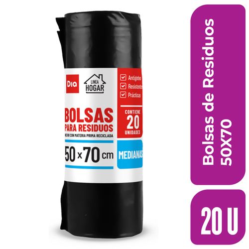 Bolsas Residuo 50X70 Dia 20 Ud.