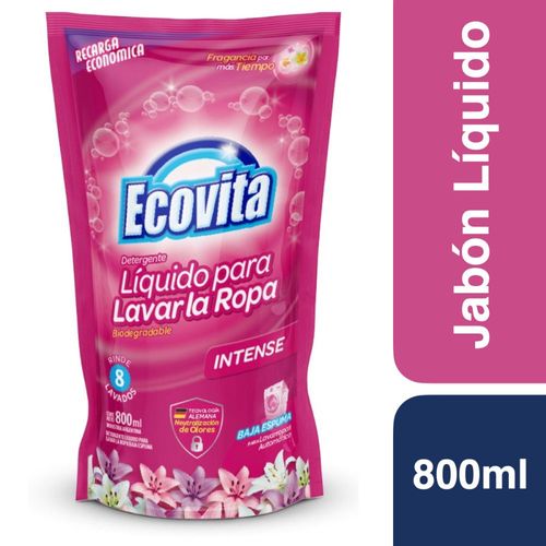 Jabon Liquido Para Ropa Intenso Ecovita 800 Ml.