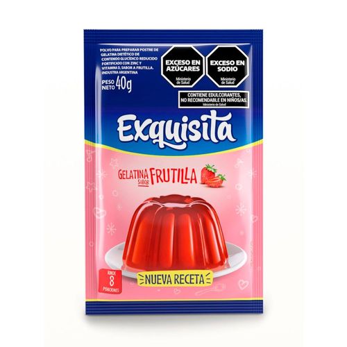 Gelatina Frutilla Regular Exquisita 40 Gr.