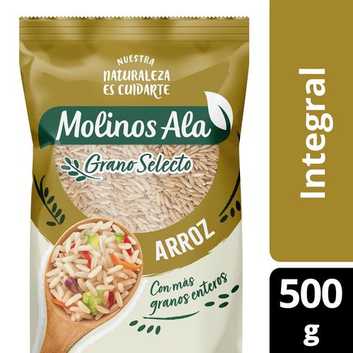 Arroz Integral Grano Mas Entero Molinos Ala 500 Gr.