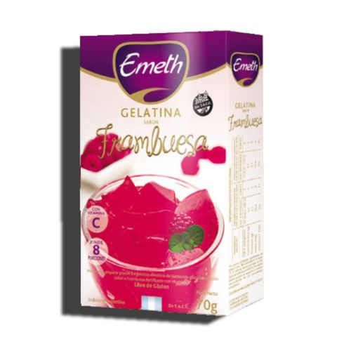 Gelatina Frambuesa Con Vitamina Z Emeth 70 Gr.