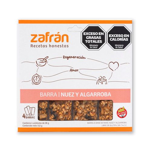 Barrita Nuez & Algarroba Zafran 112 Gr.