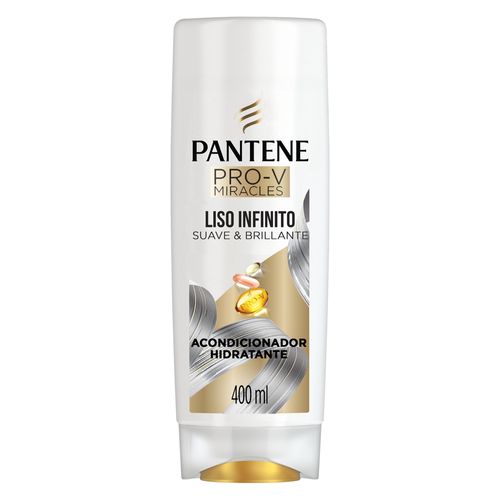 Acondicionador Pro-V Miracles Liso Infinito Suave y Brillante Hidratante Pantene 400 Ml.