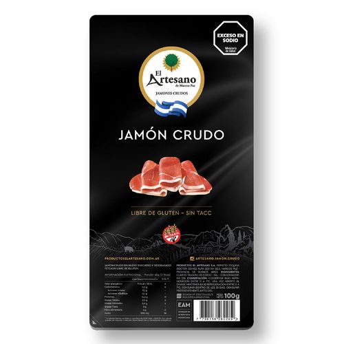 Jamon Crudo Tradicional El Artesano 100 Gr.