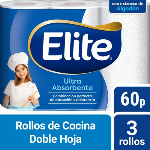 Rollo Cocina Doble Hoja Con Extracto Algodon Elite 3 Ud.