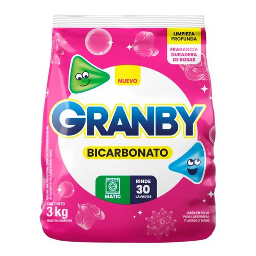 Jabon En Polvo Rosas Granby 3 Kg.