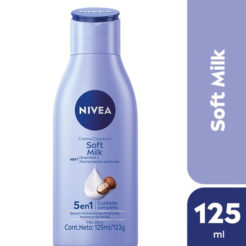 Crema Corporal Soft Milk 5 En 1 Suavidad Y Humectación Profunda Piel Seca Nivea X 125 Ml