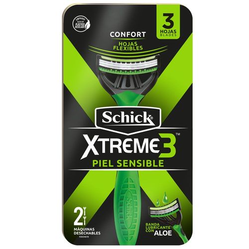 Maquina Afeitar Piel Sensible Schick Xtreme3 2 Ud.