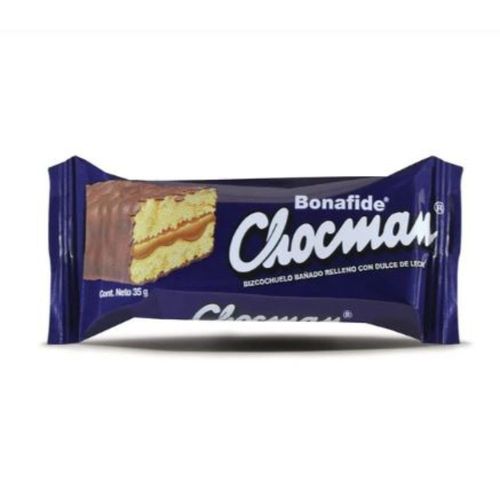 Bizcochuelo Chocman de Bonafide con Baño Semi Amargo 35 Gr.