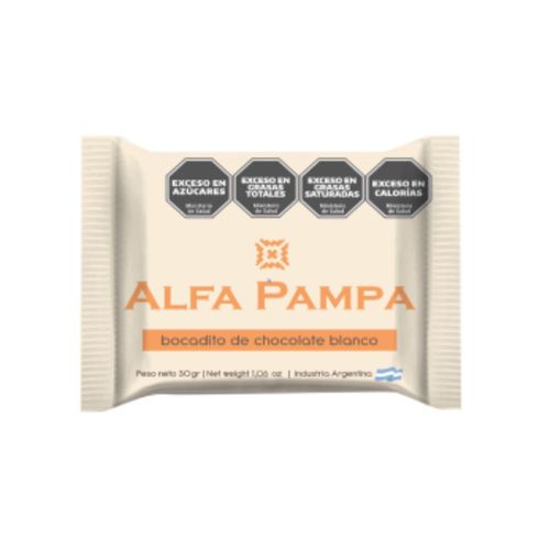 Bocadito Dulce De Leche Blanco Alfa Pampa 30 Gr.