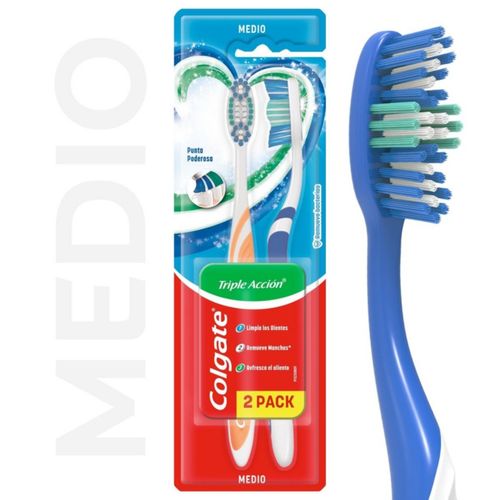 Cepillo De Dientes Colgate Triple Acción 2 Ud.