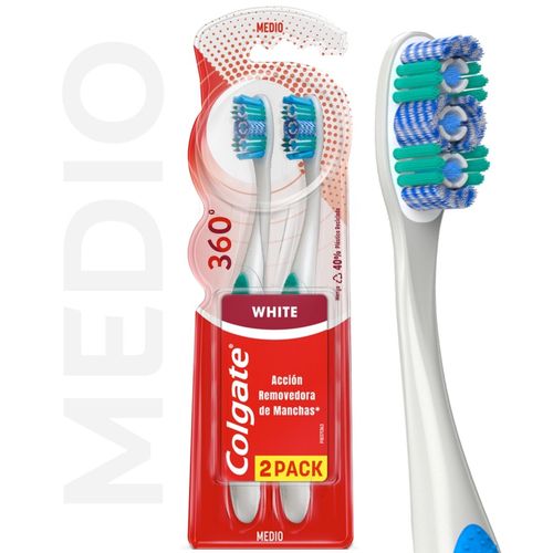 Cepillo De Dientes Colgate 360° Luminous White 2 Ud.