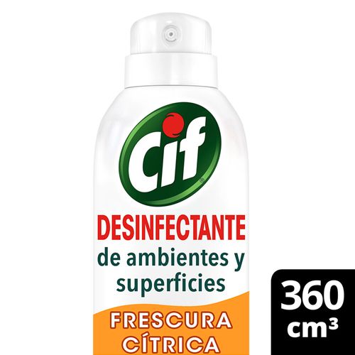 Aerosol Desinfectante de Ambientes y Superficies Cif Frescura Cítrica 260 Gr.