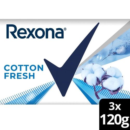 Jabón De Tocador Cotton Fresh 120 Gr Rexona 3 Ud.