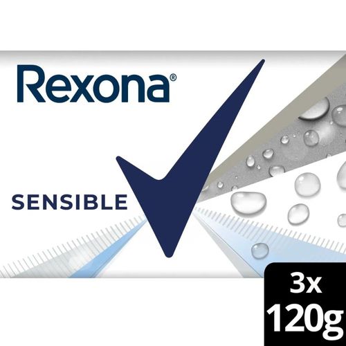 Jabón De Tocador Sensible 120 Gr Rexona 3 Ud.