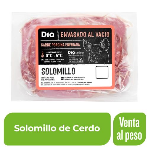 Solomillo de Cerdo Envasado al Vacío Kg.