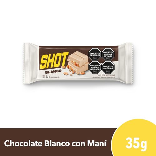 Chocolate Blanco Con Maní Shot 35 Gr.