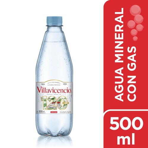 Agua Con Gas Villavicencio 500 Ml.