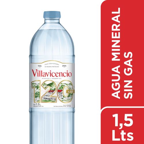 Agua Pet Sin Gas Villavicencio 1,5 Lt.