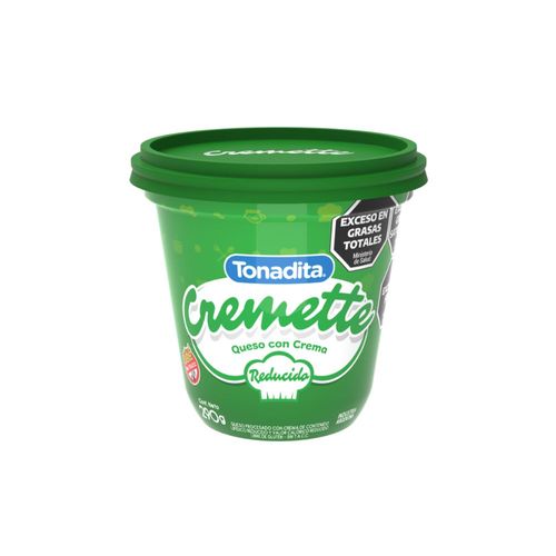 Queso Untable Cremette Reducido Tonadita 290 Gr.