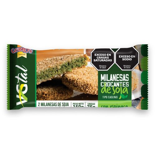 Milanesa De Soja Con Espinaca Grangy's 150 Gr.