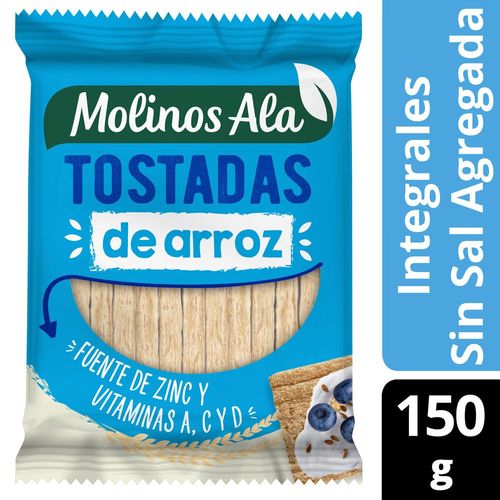 Tostadas Sin Sal Con Vitaminas Molinos Ala 150 Gr.