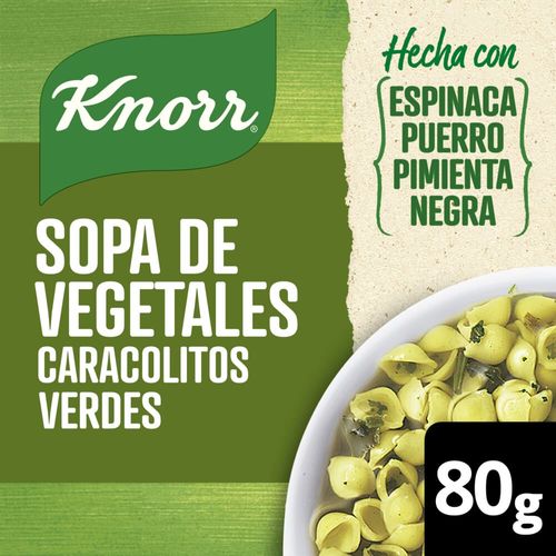 Sopa de Vegetales Knorr con Caracolitos Verdes 80 Gr.