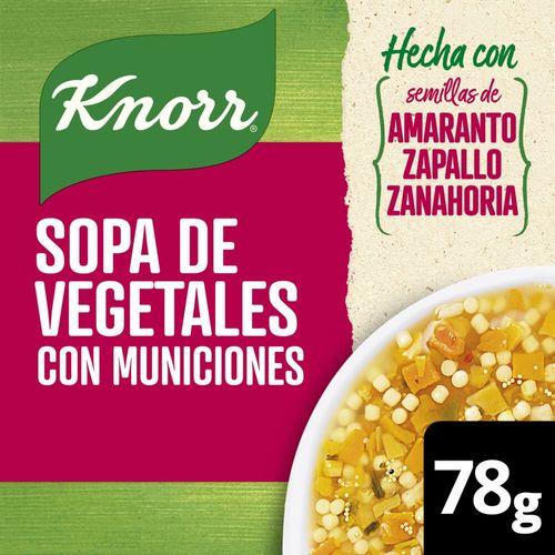 Sopa de Vegetales Knorr con Municiones 78 Gr.